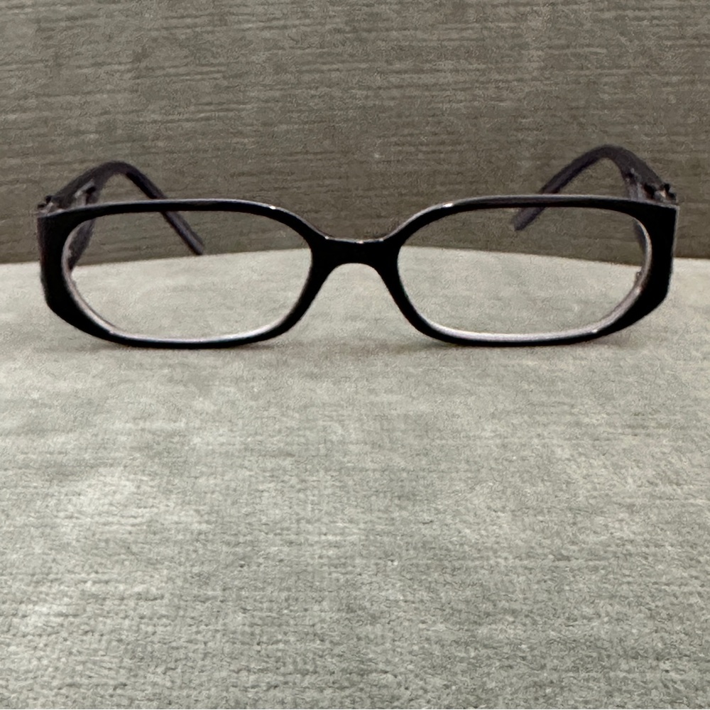 CHANEL Black Rectangular Glasses 1504 c.971